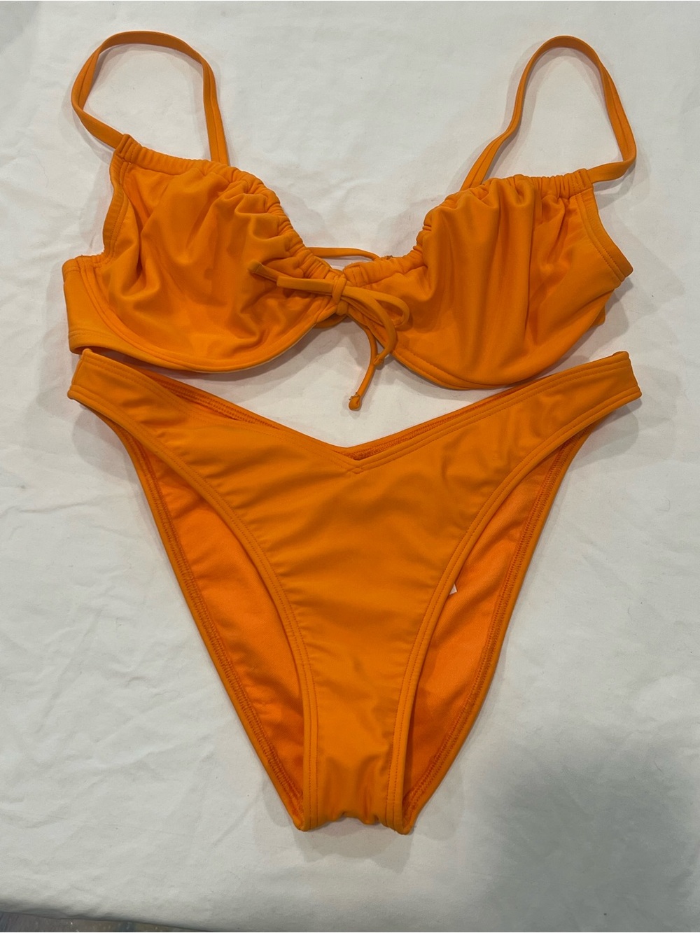 Hollister Bright Orange Bikini 2 Piece Set Like New!